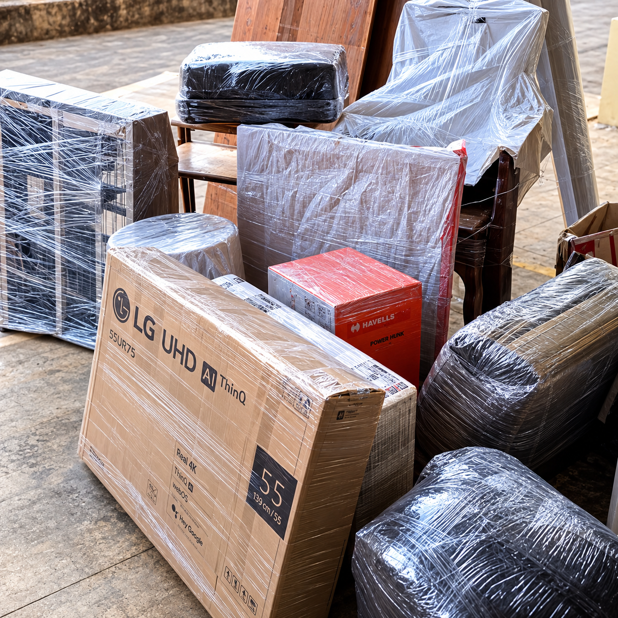 Stacked boxes